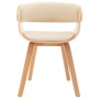 Silla de comedor madera curvada y cuero sintético crema de vidaXL, Sillas de comedor - Ref: Foro24-283112, Precio: 158,17 €, ...