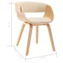 Silla de comedor madera curvada y cuero sintético crema de vidaXL, Sillas de comedor - Ref: Foro24-283112, Precio: 155,93 €, ...