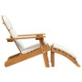 Silla de jardín Adirondack con reposapiés madera maciza acacia en Sillas de jardín | Comprar online en Foru.es