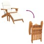 Silla de jardín Adirondack con reposapiés madera maciza acacia en Sillas de jardín | Comprar online en Foru.es
