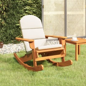 Silla mecedora Adirondack con cojines madera maciza acacia en Sillas de jardín | Comprar online en Foru.es