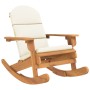 Silla mecedora Adirondack con cojines madera maciza acacia en Sillas de jardín | Comprar online en Foru.es