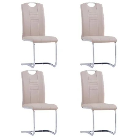 Freischwinger-Esszimmerstühle, 4 Stück, Cappuccino, Kunstleder von vidaXL, Essstühle - Ref: Foro24-281780, Preis: 307,39 €, R...