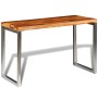 Mesa de comedor con patas de acero y madera maciza de sheesham de vidaXL, Mesas de cocina y de comedor - Ref: Foro24-242126, ...