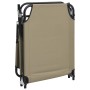 Tumbona plegable acero recubrimiento en polvo tela Oxford taupe en Tumbonas | Comprar online en Foru.es