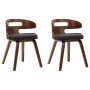 Sillas de comedor 2 unidades madera curvada y tela gris oscuro de vidaXL, Sillas de comedor - Ref: Foro24-283107, Precio: 277...