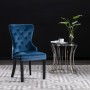 Sillas de comedor 2 unidades terciopelo azul de vidaXL, Sillas de comedor - Ref: Foro24-287958, Precio: 311,82 €, Descuento: %
