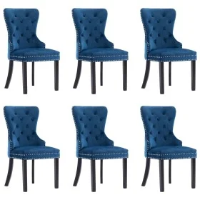 Dining chairs 6 units blue velvet by vidaXL, dining chairs - Ref: Foro24-3055872, Price: 965,18 €, Discount: %