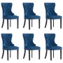 Sillas de comedor 6 unidades terciopelo azul de vidaXL, Sillas de comedor - Ref: Foro24-3055872, Precio: 986,55 €, Descuento: %