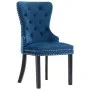 Sillas de comedor 6 unidades terciopelo azul de vidaXL, Sillas de comedor - Ref: Foro24-3055872, Precio: 965,18 €, Descuento: %