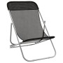Silla de playa plegable 2 uds acero recubierto textilene negro en Tumbonas | Comprar online en Foru.es