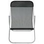 Silla de playa plegable 2 uds acero recubierto textilene negro en Tumbonas | Comprar online en Foru.es