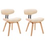 Sillas de comedor 2 uds madera curvada y cuero sintético crema de vidaXL, Sillas de comedor - Ref: Foro24-283124, Precio: 270...