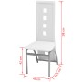 Sillas de comedor 4 unidades cuero sintético blanco de vidaXL, Sillas de comedor - Ref: Foro24-243647, Precio: 255,23 €, Desc...