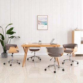 Sillas de comedor giratorias 4 unidades tela taupe de vidaXL, Sillas de comedor - Ref: Foro24-3054888, Precio: 737,27 €, Desc...