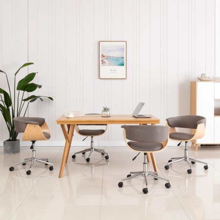 Sillas de comedor giratorias 4 unidades tela taupe de vidaXL, Sillas de comedor - Ref: Foro24-3054888, Precio: 737,27 €, Desc...