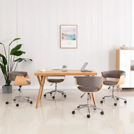 Swivel dining chairs 4 units taupe fabric by vidaXL, dining chairs - Ref: Foro24-3054888, Price: 657,15 €, Discount: %