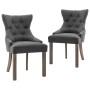 Sillas de comedor 2 unidades tela gris de vidaXL, Sillas de comedor - Ref: Foro24-287944, Precio: 292,47 €, Descuento: %