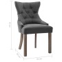 Sillas de comedor 2 unidades tela gris de vidaXL, Sillas de comedor - Ref: Foro24-287944, Precio: 292,47 €, Descuento: %