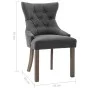 Sillas de comedor 2 unidades tela gris de vidaXL, Sillas de comedor - Ref: Foro24-287944, Precio: 285,96 €, Descuento: %