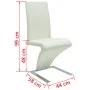 Sillas de comedor 2 unidades cuero sintético blanco de vidaXL, Sillas de comedor - Ref: Foro24-240043, Precio: 249,77 €, Desc...