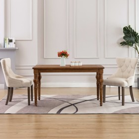 Sillas de comedor 2 unidades de tela beige de vidaXL, Sillas de comedor - Ref: Foro24-287945, Precio: 392,79 €, Descuento: %