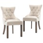 Sillas de comedor 2 unidades de tela beige de vidaXL, Sillas de comedor - Ref: Foro24-287945, Precio: 392,79 €, Descuento: %