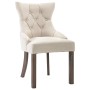 Sillas de comedor 2 unidades de tela beige de vidaXL, Sillas de comedor - Ref: Foro24-287945, Precio: 392,79 €, Descuento: %