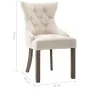 Dining chairs, 2 units, beige fabric by vidaXL, dining chairs - Ref: Foro24-287945, Price: 359,29 €, Discount: %
