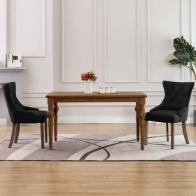 Sillas de comedor 2 unidades de tela negras de vidaXL, Sillas de comedor - Ref: Foro24-287942, Precio: 312,36 €, Descuento: %