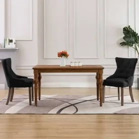Sillas de comedor 2 unidades de tela negras de vidaXL, Sillas de comedor - Ref: Foro24-287942, Precio: 307,70 €, Descuento: %