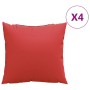 Cojines de sofá 4 unidades tela rojo 50x50 cm en Decoración | Comprar online en Foru.es