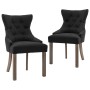 Sillas de comedor 2 unidades de tela negras de vidaXL, Sillas de comedor - Ref: Foro24-287942, Precio: 312,36 €, Descuento: %