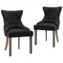 Sillas de comedor 2 unidades de tela negras de vidaXL, Sillas de comedor - Ref: Foro24-287942, Precio: 307,70 €, Descuento: %