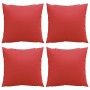 Cojines de sofá 4 unidades tela rojo 50x50 cm en Decoración | Comprar online en Foru.es