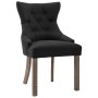 Sillas de comedor 2 unidades de tela negras de vidaXL, Sillas de comedor - Ref: Foro24-287942, Precio: 312,36 €, Descuento: %