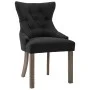 Sillas de comedor 2 unidades de tela negras de vidaXL, Sillas de comedor - Ref: Foro24-287942, Precio: 307,70 €, Descuento: %