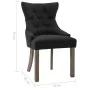 Sillas de comedor 2 unidades de tela negras de vidaXL, Sillas de comedor - Ref: Foro24-287942, Precio: 307,70 €, Descuento: %