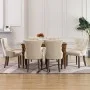 Sillas de comedor 6 unidades de tela beige de vidaXL, Sillas de comedor - Ref: Foro24-3058307, Precio: 1,00 €, Descuento: %