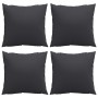 Cojines de sofá 4 unidades negro tela negro 50x50 cm en Decoración | Comprar online en Foru.es