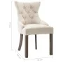 Sillas de comedor 6 unidades de tela beige de vidaXL, Sillas de comedor - Ref: Foro24-3058307, Precio: 1,00 €, Descuento: %