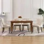 Sillas de comedor 4 unidades tela beige de vidaXL, Sillas de comedor - Ref: Foro24-3058303, Precio: 713,16 €, Descuento: %
