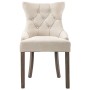 Sillas de comedor 4 unidades tela beige de vidaXL, Sillas de comedor - Ref: Foro24-3058303, Precio: 779,53 €, Descuento: %