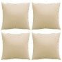 Cojines de sofá 4 unidades tela beige 60x60 cm en Decoración | Comprar online en Foru.es