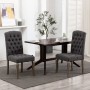Sillas de comedor 2 unidades tela con apariencia de lino gris de vidaXL, Sillas de comedor - Ref: Foro24-287948, Precio: 255,...