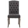 Sillas de comedor 2 unidades tela con apariencia de lino gris de vidaXL, Sillas de comedor - Ref: Foro24-287948, Precio: 255,...