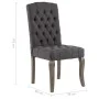 Esszimmerstühle, 2 Einheiten, grauer Stoff in Leinenoptik von vidaXL, Essstühle - Ref: Foro24-287948, Preis: 251,40 €, Rabatt: %