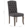 Sillas de comedor 2 unidades tela con apariencia de lino gris de vidaXL, Sillas de comedor - Ref: Foro24-287948, Precio: 255,...