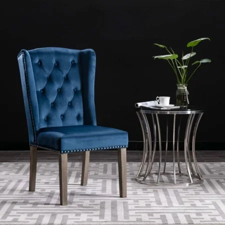 Silla de comedor de terciopelo azul de vidaXL, Sillas de comedor - Ref: Foro24-287950, Precio: 193,27 €, Descuento: %