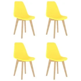 Esszimmerstühle 4 Einheiten aus gelbem Kunststoff von vidaXL, Essstühle - Ref: Foro24-289117, Preis: 154,64 €, Rabatt: %